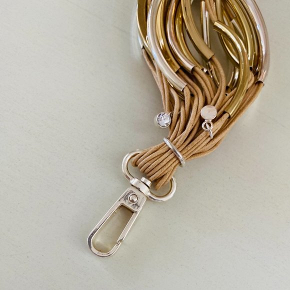 Saachi Multi string gold & silver bracelet - Picture 6 of 9